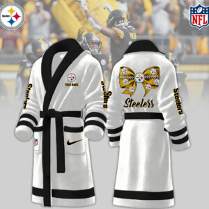 Pittsburgh Steelers NFL Personalized Fleece Bathrobe