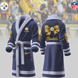 Pittsburgh Steelers NFL Personalized Fleece Bathrobe