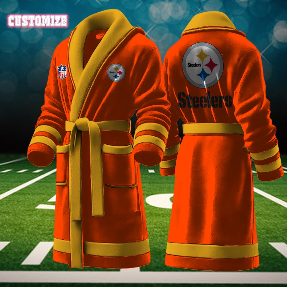 Pittsburgh Steelers NFL Personalized Fleece Bathrobe