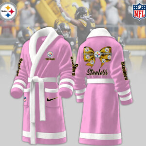Pittsburgh Steelers NFL Personalized Fleece Bathrobe