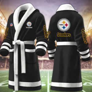 Pittsburgh Steelers NFL Personalized Fleece Bathrobe