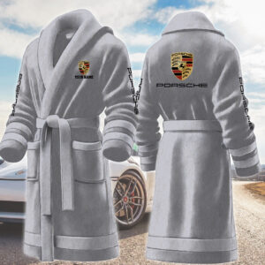 Porsche Motocycles Personalized Fleece Bathrobe