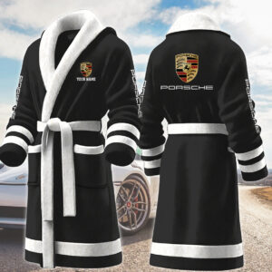 Porsche Motocycles Personalized Fleece Bathrobe