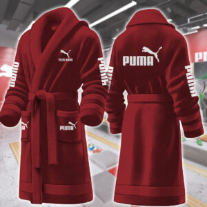 Puma Motocycles Personalized Fleece Bathrobe