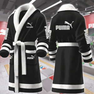 Puma Motocycles Personalized Fleece Bathrobe