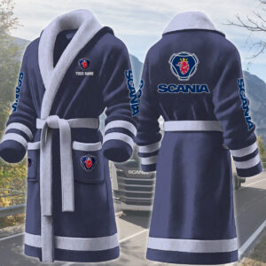 Scania Motocycles Personalized Fleece Bathrobe