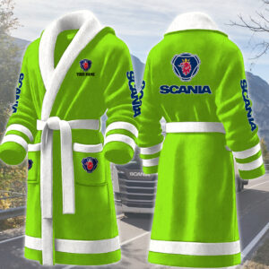 Scania Motocycles Personalized Fleece Bathrobe