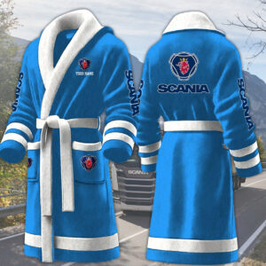 Scania Motocycles Personalized Fleece Bathrobe