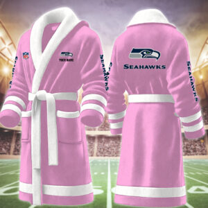 Seattle Seahawks NFL Personalized Fleece Bathrobe