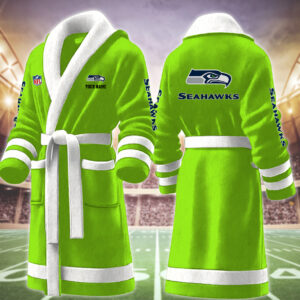 Seattle Seahawks NFL Personalized Fleece Bathrobe