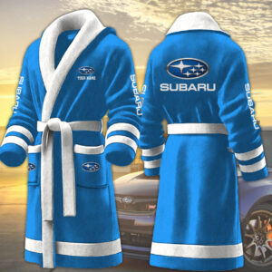 Subaru Motocycles Personalized Fleece Bathrobe