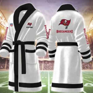 Tampa Bay Buccaneers NFL Personalized Fleece Bathrobe