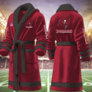 Tampa Bay Buccaneers NFL Personalized Fleece Bathrobe