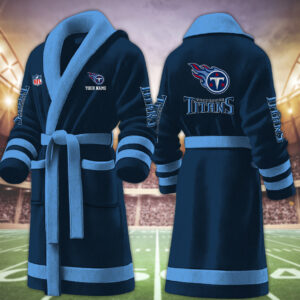 Tennessee Titans NFL Personalized Fleece Bathrobe