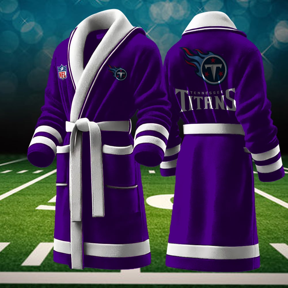 Tennessee Titans NFL Personalized Fleece Bathrobe