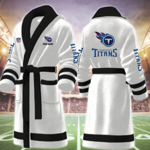 Tennessee Titans NFL Personalized Fleece Bathrobe