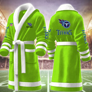 Tennessee Titans NFL Personalized Fleece Bathrobe
