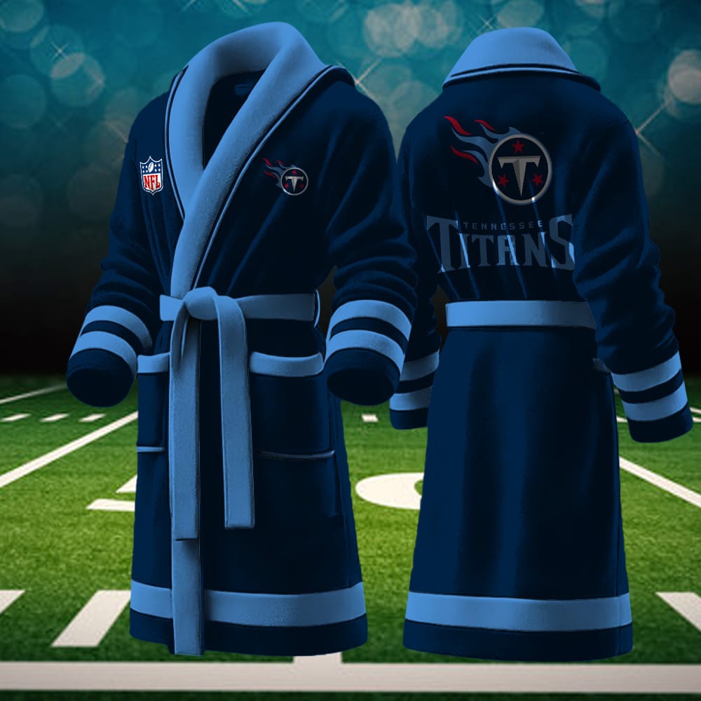 Tennessee Titans NFL Personalized Fleece Bathrobe