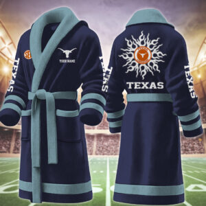Texas Longhorns NCAA Personalized Fleece Bathrobe