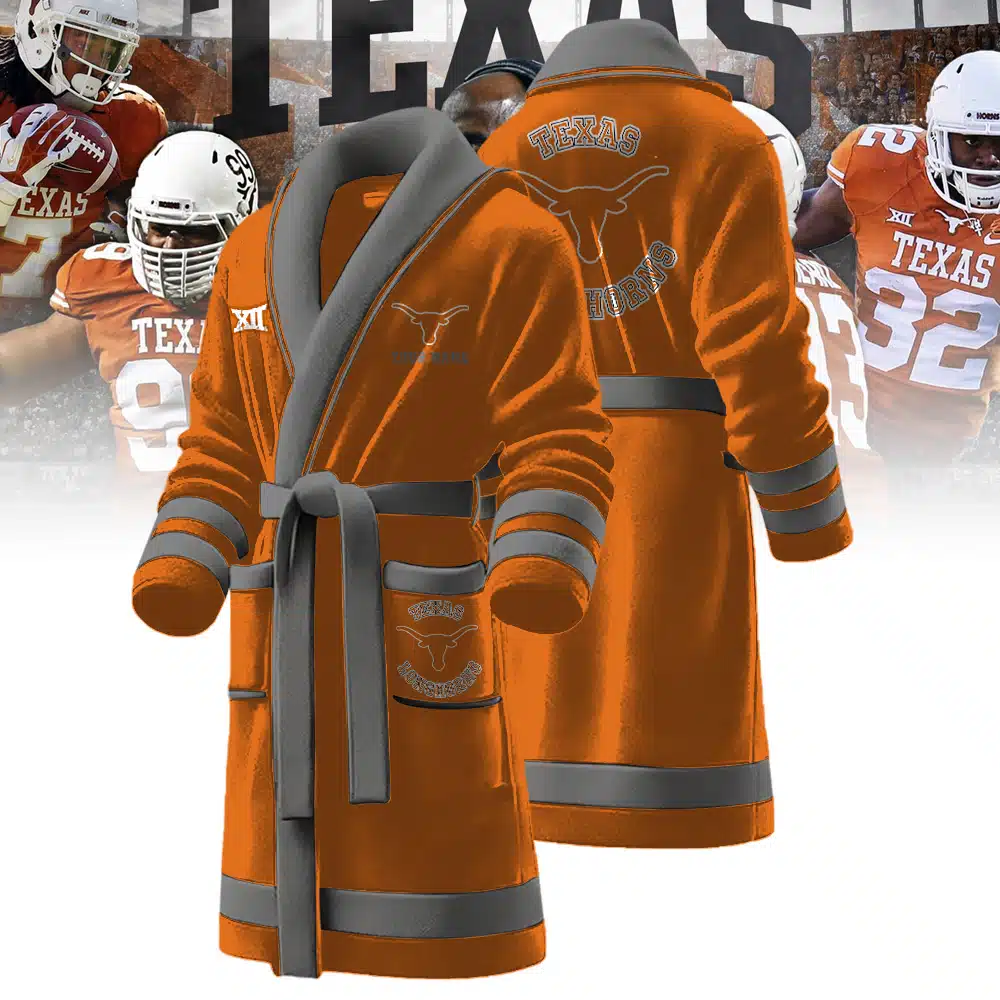 Texas Longhorns NCAA Personalized Fleece Bathrobe