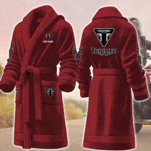 Triumph Motocycles Personalized Fleece Bathrobe