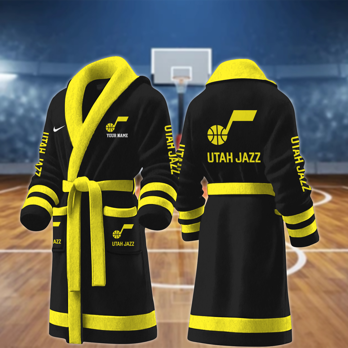 Utah Jazz NBA Personalized Fleece Bathrobe
