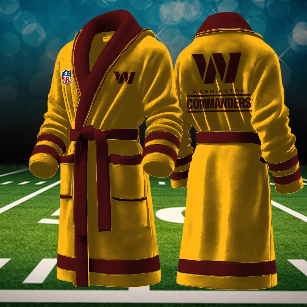 Washington Commanders NFL Personalized Fleece Bathrobe