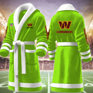Washington Commanders NFL Personalized Fleece Bathrobe