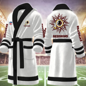 Washington Redskins NFL Personalized Fleece Bathrobe