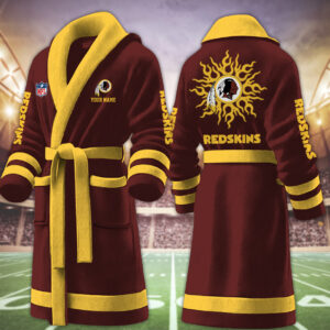 Washington Redskins NFL Personalized Fleece Bathrobe