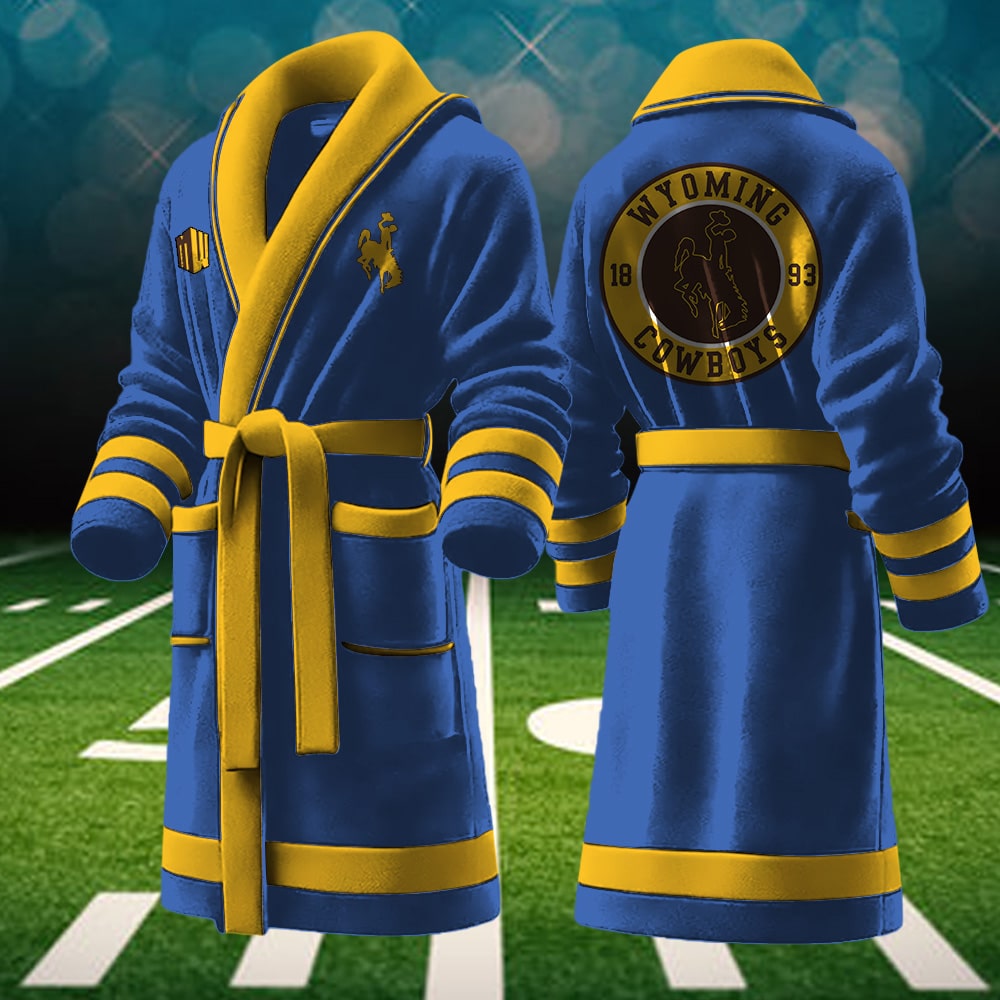 Wyoming Cowboys NCAA Personalized Fleece Bathrobe