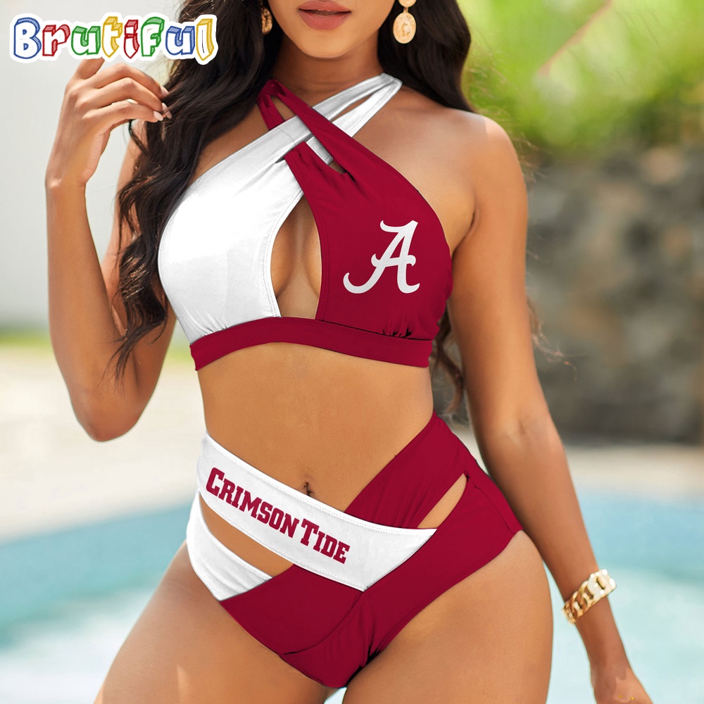 Farmhousemerch Alabama Crimson Tide NCAA Women Bikini Set Gift For Fan