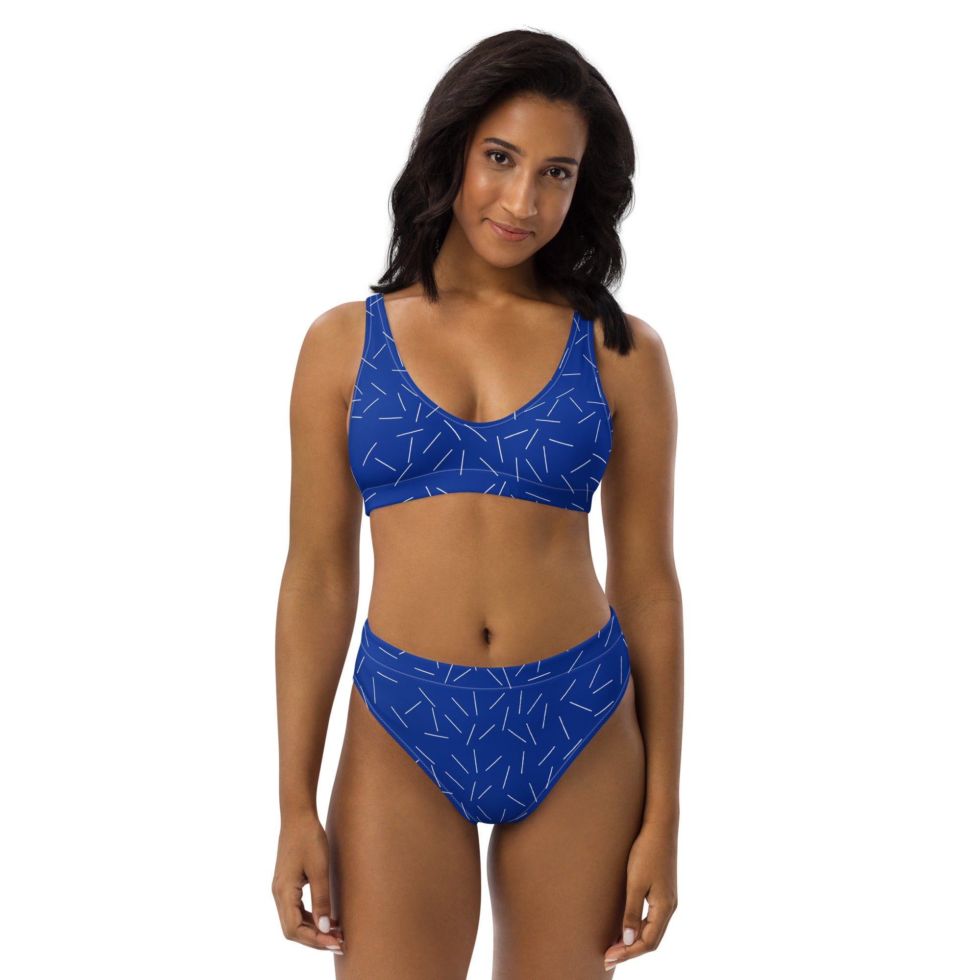 Farmhousemerch Blue Recycled High-Waisted Bikini Gift For Fan