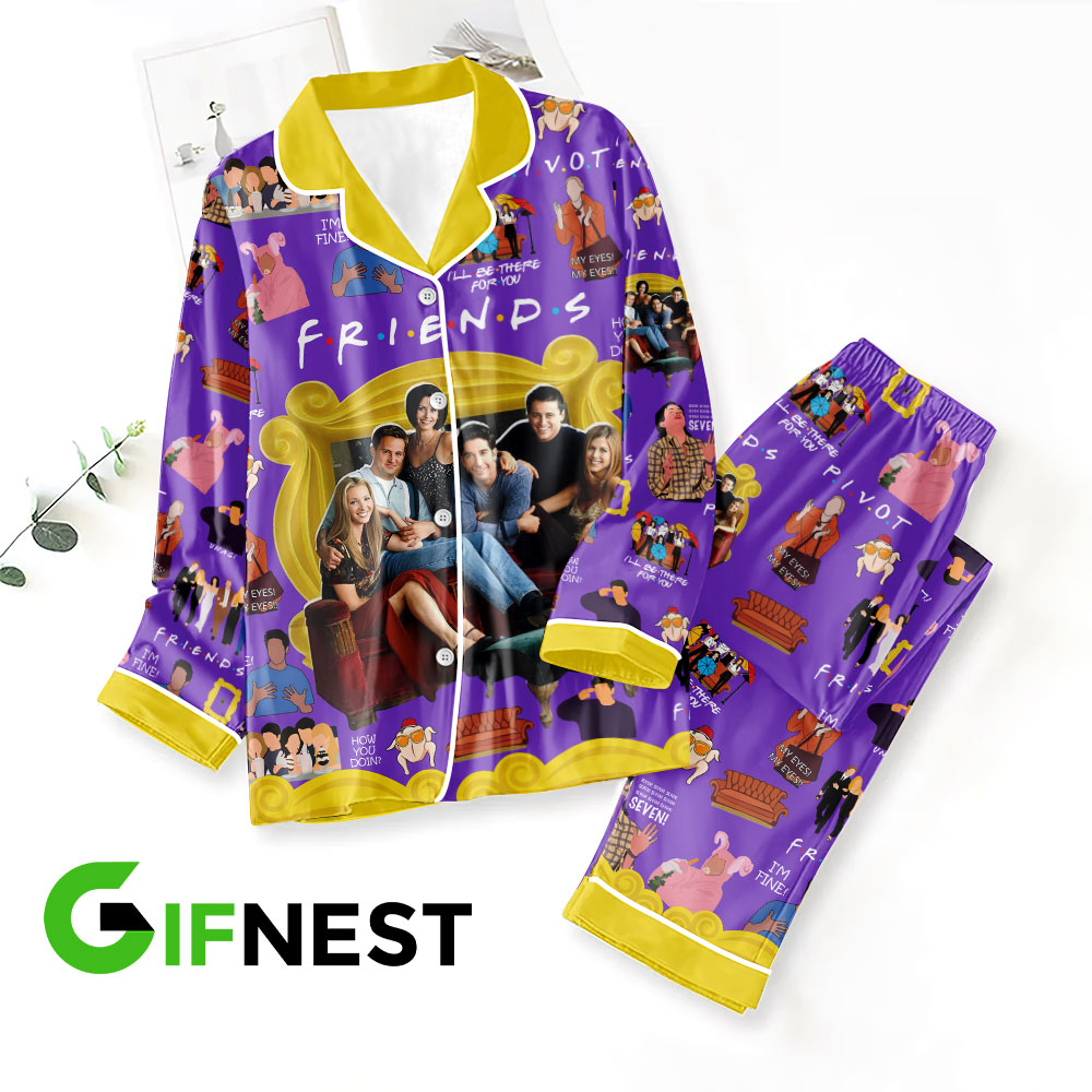 Farmhousemerch Friends Movie Button Down Pajamas Set Gift For Fan