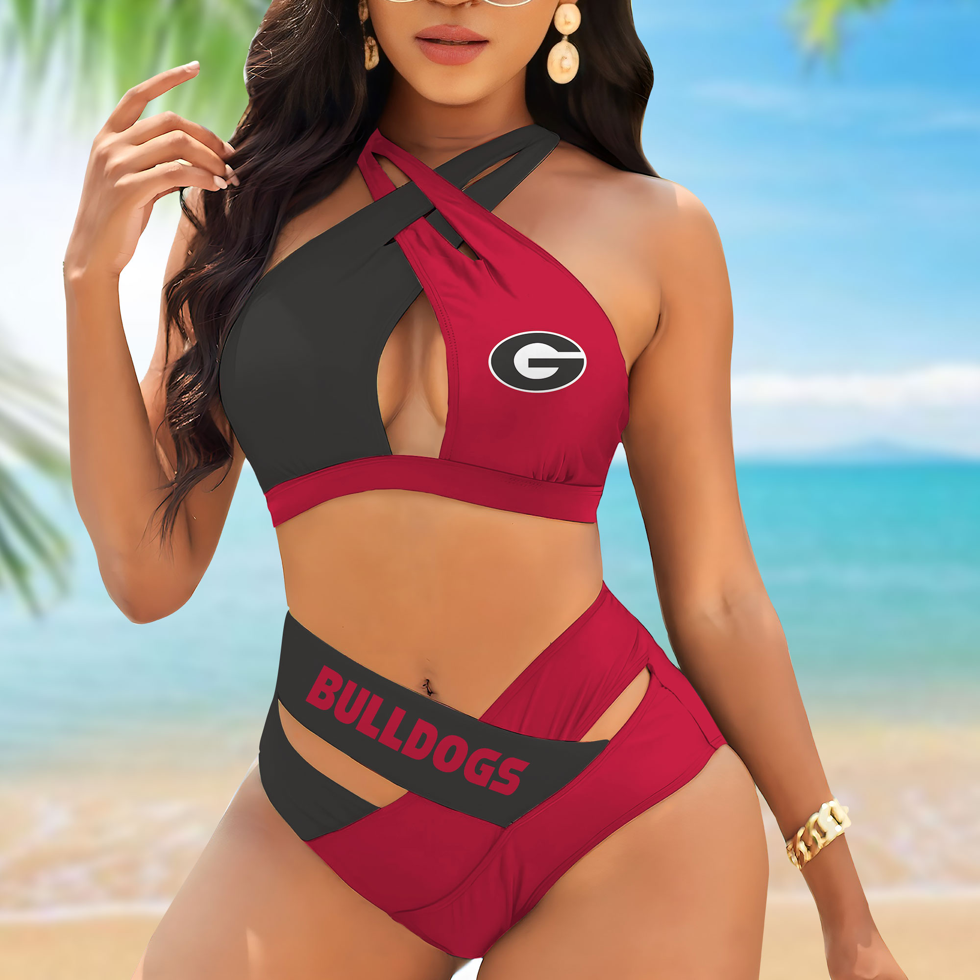 Farmhousemerch Georgia Bulldogs NCAA Women Bikini Set Gift For Fan
