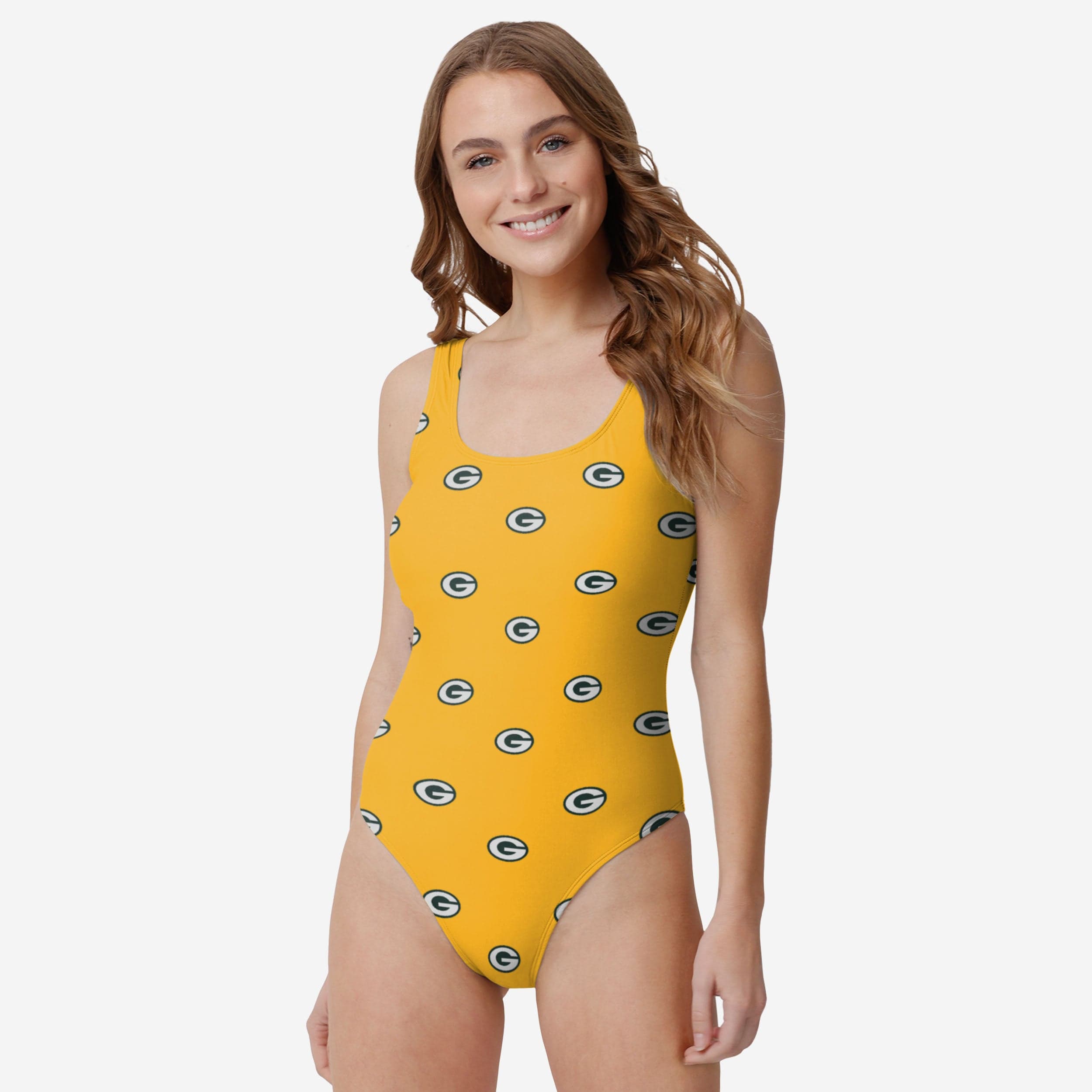 Farmhousemerch Green Bay Packers NFL Womens Mini Print One Piece Swimsuit Gift For Fan