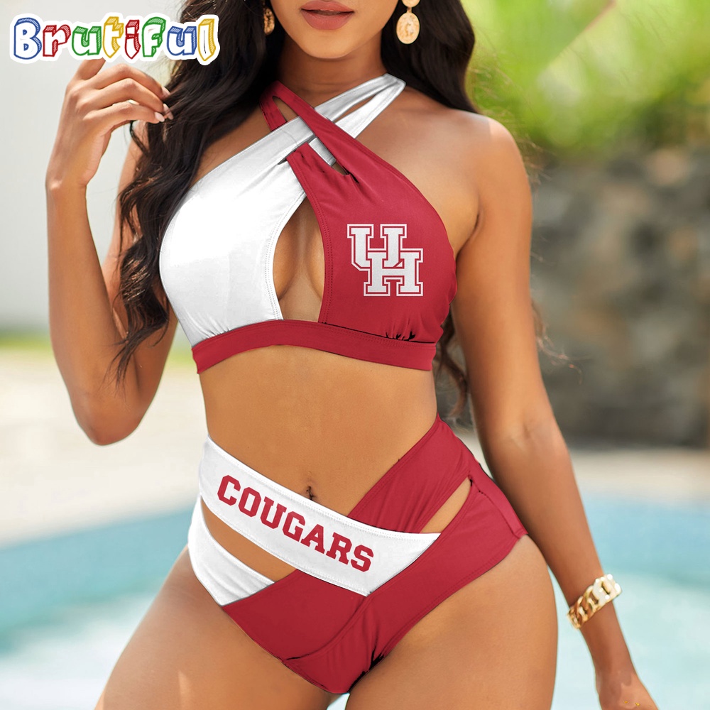 Farmhousemerch Houston Cougars NCAA Women Bikini Set Gift For Fan