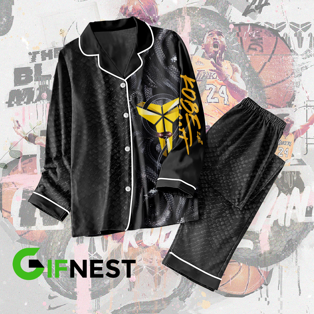 Farmhousemerch Kobe Bryant NBA Button Down Pajamas Set Gift For Fan