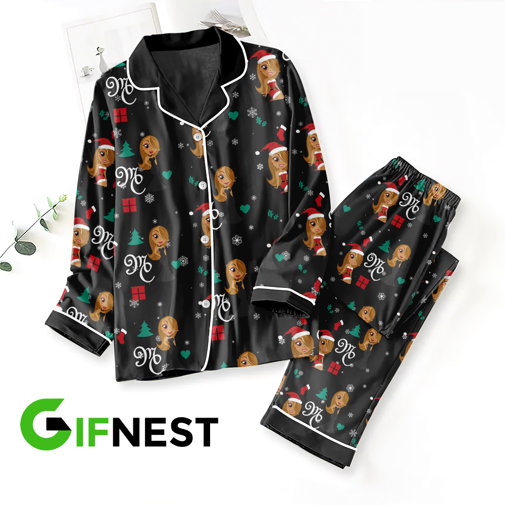 Farmhousemerch Mariah Carey Music Button Down Pajamas Set Gift For Fan