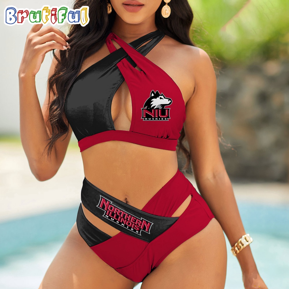 Farmhousemerch Northern Illinois Huskies NCAA Women Bikini Set Gift For Fan