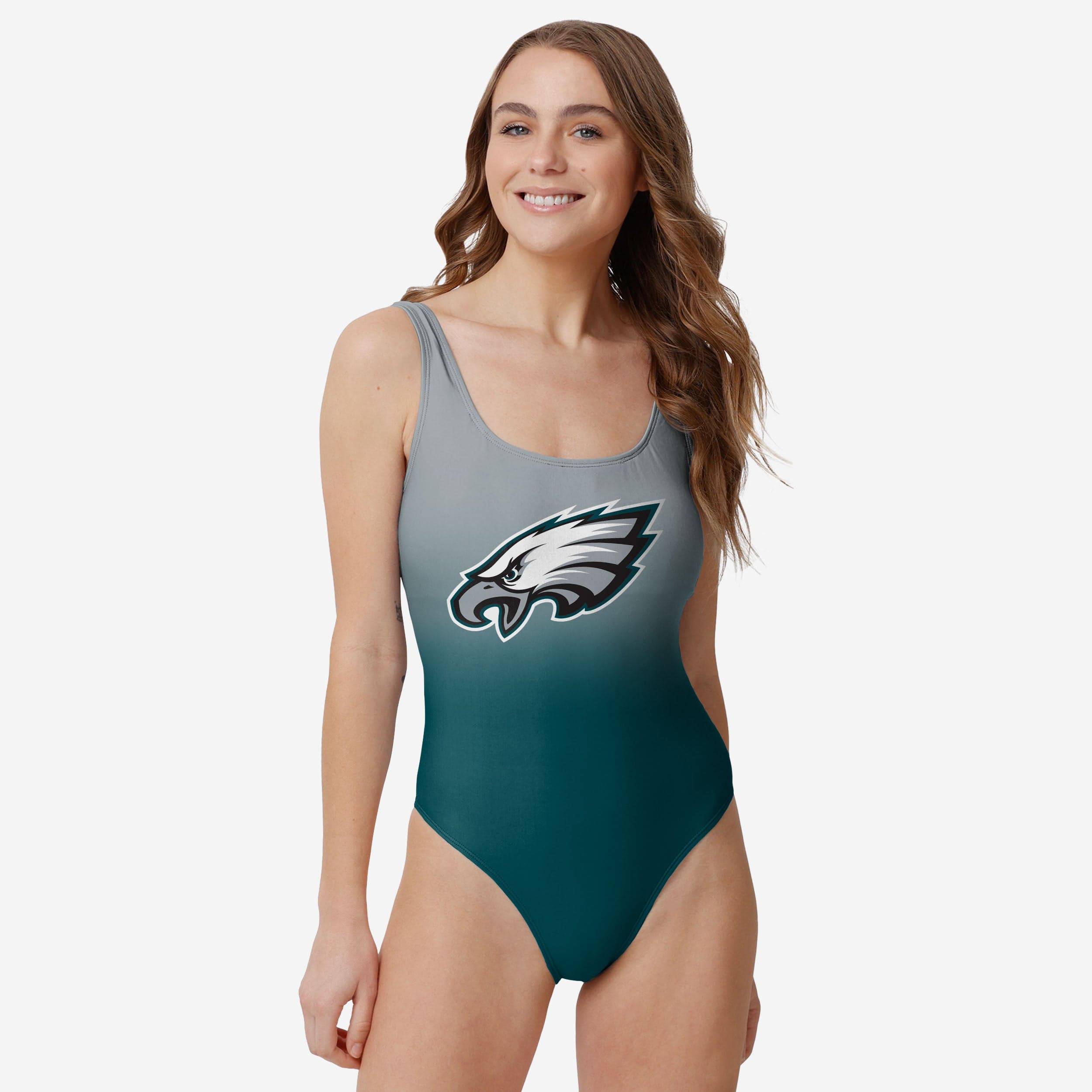 Farmhousemerch Philadelphia Eagles NFL Womens Gametime Gradient One Piece Swimsuit Gift For Fan