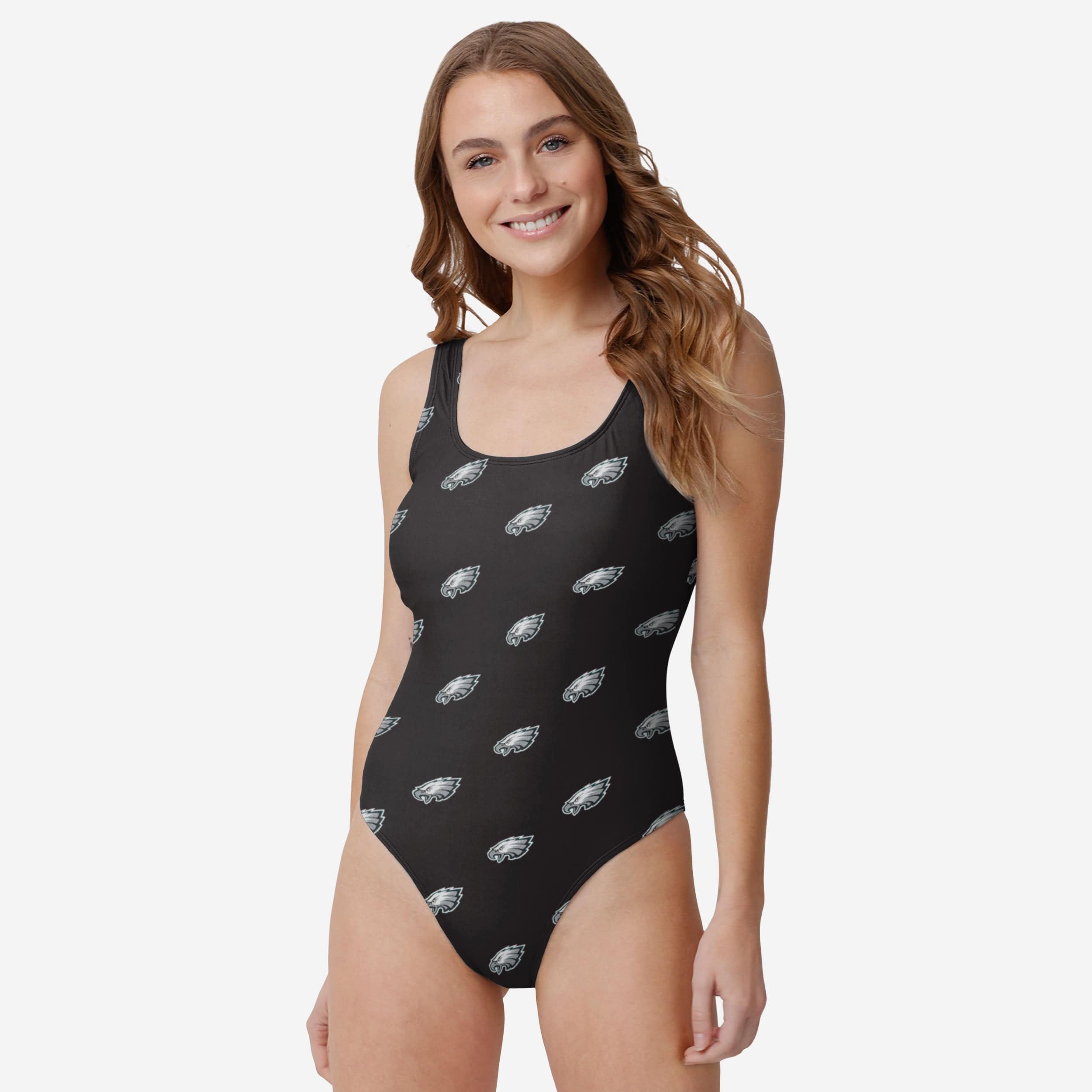 Farmhousemerch Philadelphia Eagles NFL Womens Mini Print One Piece Swimsuit Gift For Fan