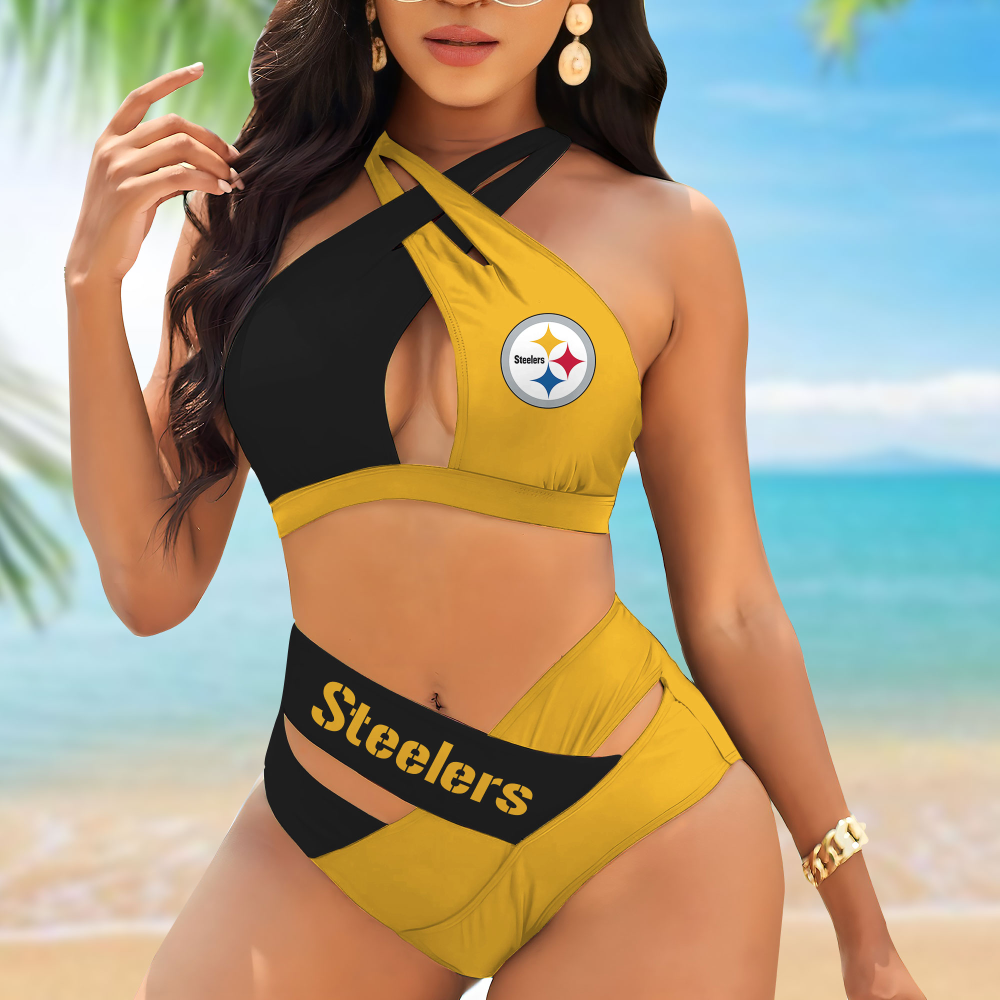 Farmhousemerch Pittsburgh Steelers NFL Women Bikini Set Gift For Fan