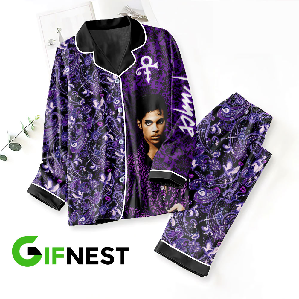 Farmhousemerch Prince Music Button Down Pajamas Se Gift For Fan