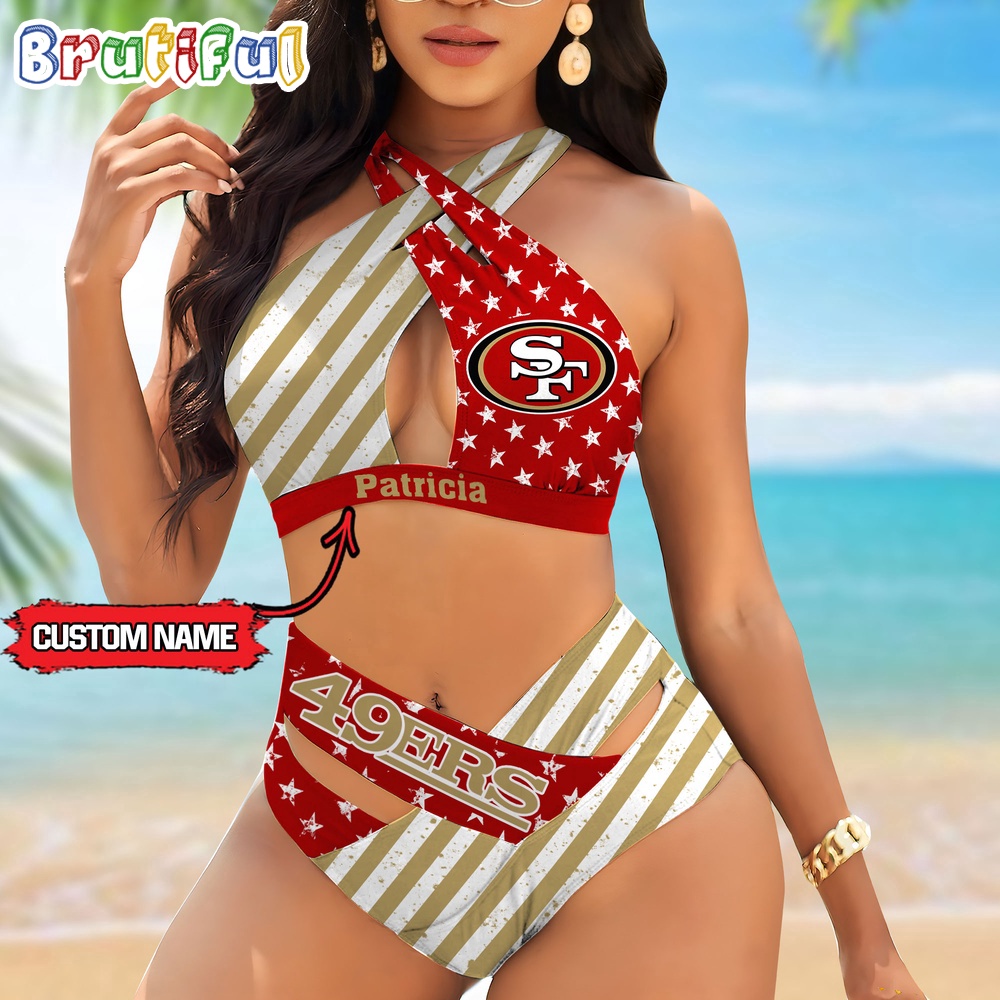 Farmhousemerch San Francisco 49ers NFL Women Bikini Set Summer Football Bikini Sets Gift For Fan