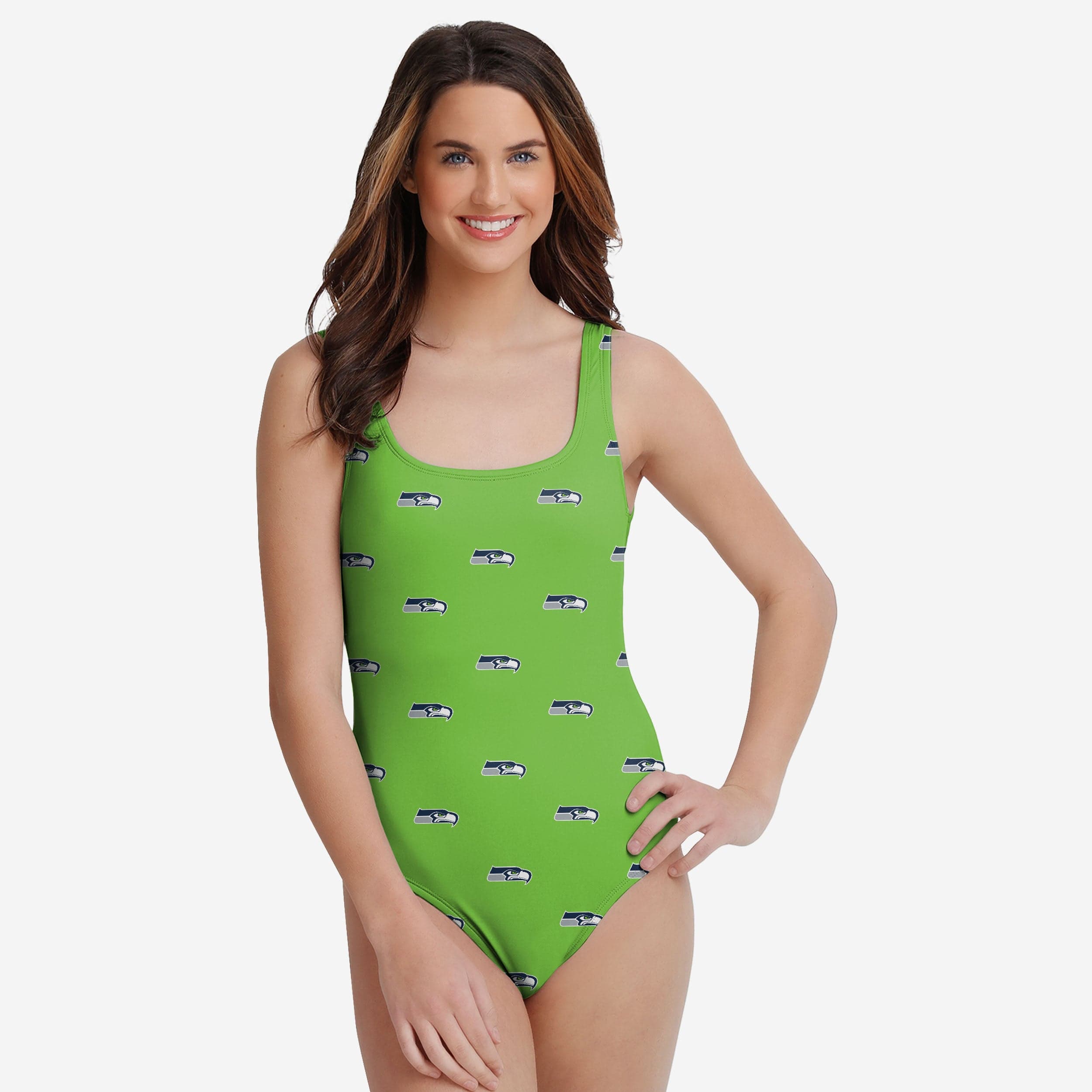 Farmhousemerch Seattle Seahawks NFL Womens Mini Print One Piece Swimsuit Gift For Fan