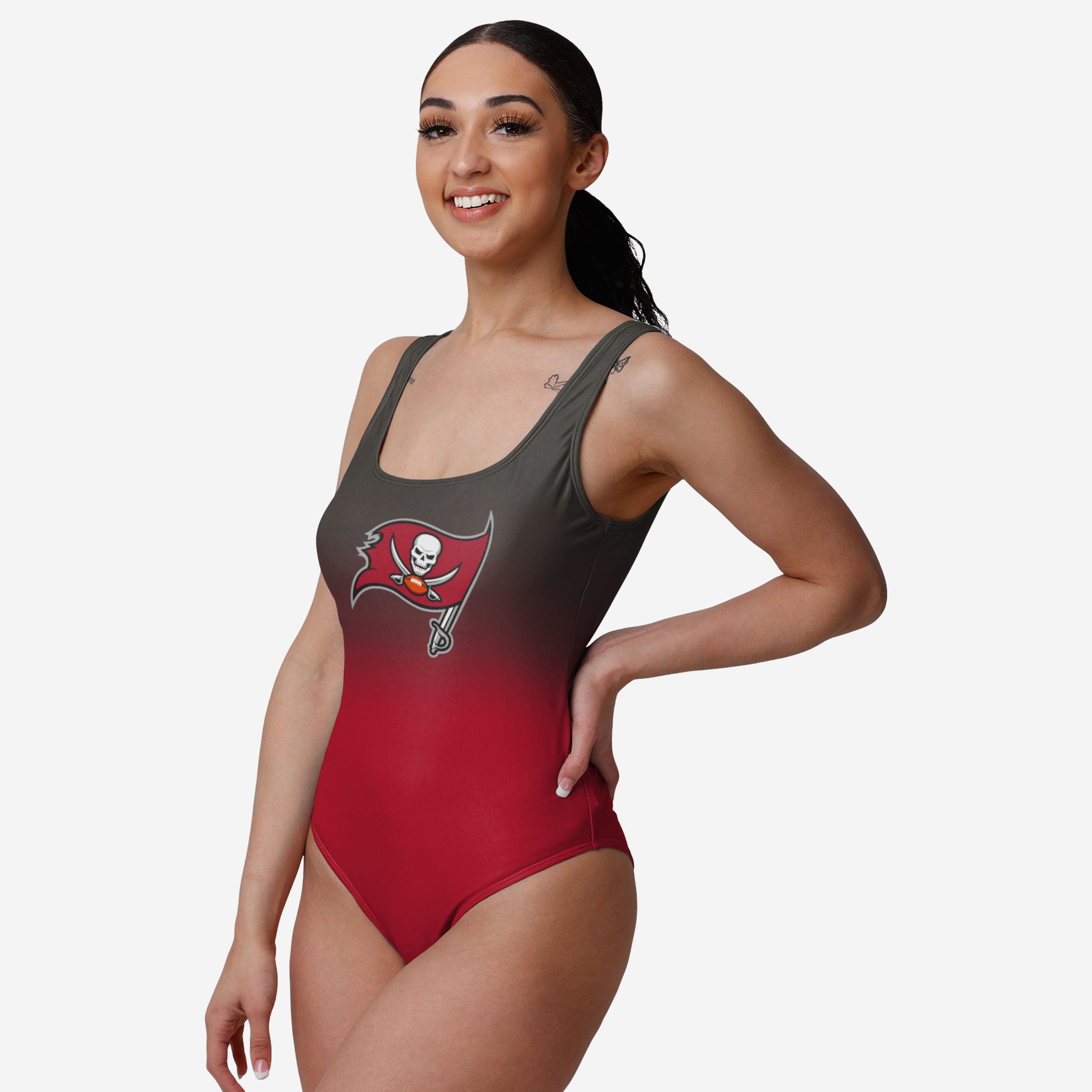 Farmhousemerch Tampa Bay Buccaneers NFL Womens Gametime Gradient One Piece Swimsuit Gift For Fan