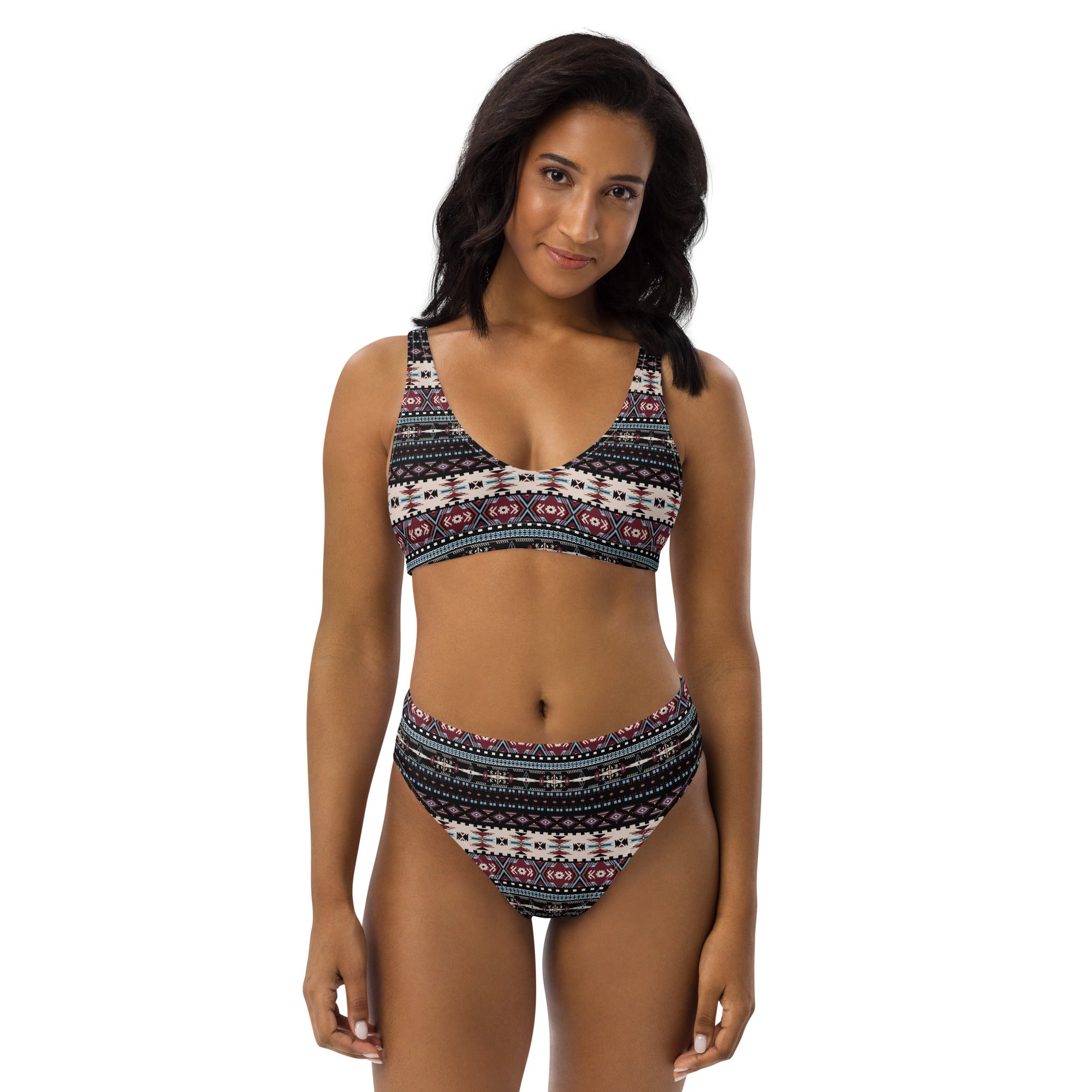 Farmhousemerch Tetris Recycled High-Waisted Bikini Gift For Fan