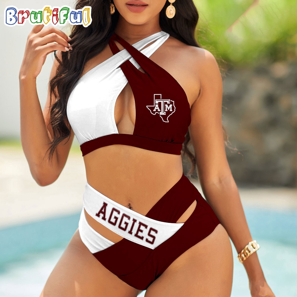 Farmhousemerch Texas A&M Aggies NCAA Women Bikini Set Gift For Fan