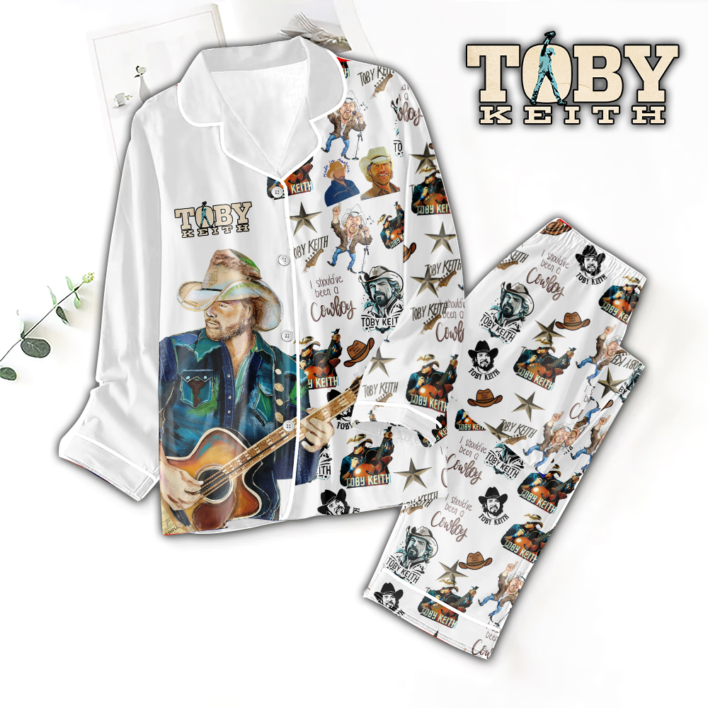 Farmhousemerch Toby Keith Music Button Down Pajamas Set Gift For Fan